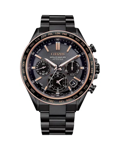 Citizen Attesa Chronograph, 45mm In Black
