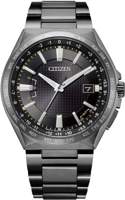 Pre-owned Citizen Attesa Direct Flight Cb0215-51e Solar Radio Men Watch In Box