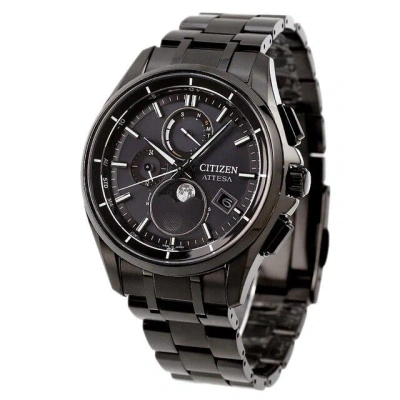 Pre-owned Citizen Attesa Eco-drive By1006-62e Moon Phase Solar Radio Men Watch In Box