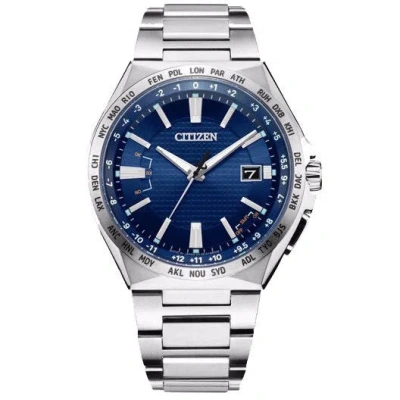 Pre-owned Citizen Attesa Eco-drive Radio Controlled Blue Dial Men's Watch Cb0210-54l