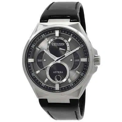 Pre-owned Citizen Attesa Moon Phase Grey Dial Men's Watch Bu0060-09h