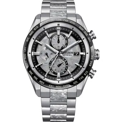 Citizen Attesa Worldtime Automatic Chronograph Bracelet Watch, 42mm In Silver