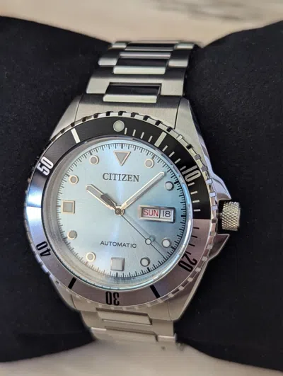 Pre-owned Citizen Automatic Sapphire Crystal Blue Dial Nh7530-52l Sports Watch