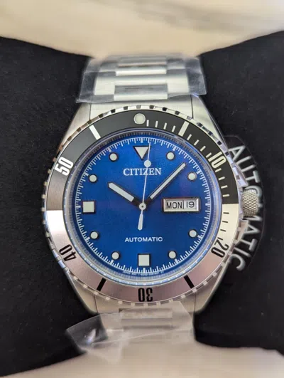Pre-owned Citizen Automatic Sapphire Crystal Blue Dial Nh7530-52m Sports Watch