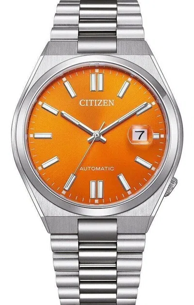Pre-owned Citizen Automatic Stainless Steel Men's Watch Nj0151-88z