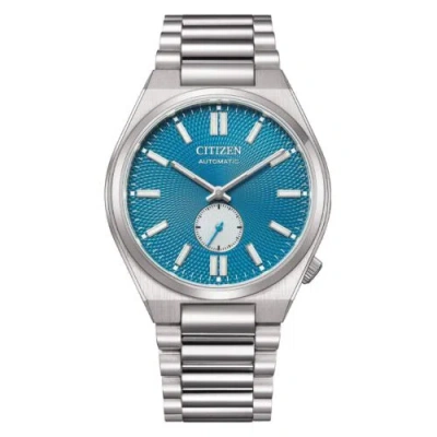 Pre-owned Citizen Automatic Tsuyosa Watch Nk5010-51l Sapphire Silver Tone Teal Dial
