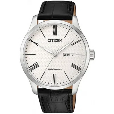 Citizen Automatic White Dial Men's Watch Nh8350-08a In Black