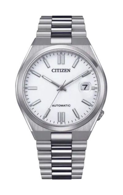 Pre-owned Citizen Automatic White Sapphire Glass Mens Watch Nj0150-81a