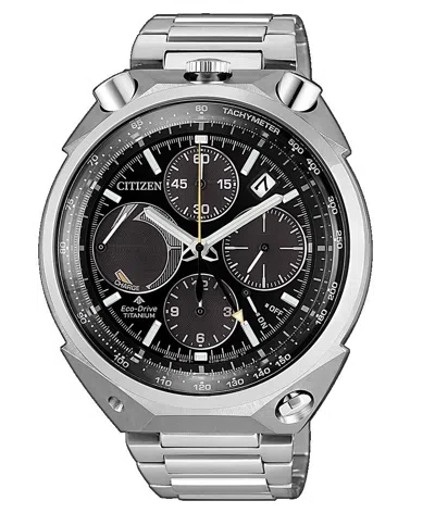 Pre-owned Citizen Av0080-88e Sup Titanium Eco-drive Sapphire,free Shipping