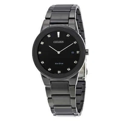 Pre-owned Citizen Axiom Black Dial Men's Watch Au1065-58g