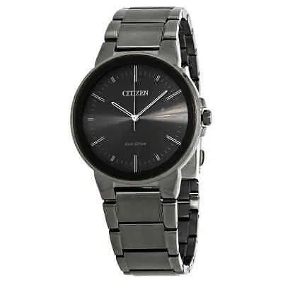 Pre-owned Citizen Axiom Black Dial Men's Watch Bj6517-52e