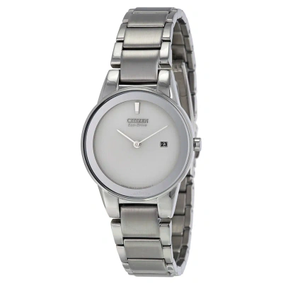 Citizen Axiom Eco-drive Silver Dial Stainless Steel Ladies Watch Ga1050-51a