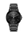 Citizen Axiom Mens Gray Stainless Steel Bracelet Watch Bj6517-52e In Black
