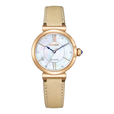 Pre-owned Citizen Beige Womens Analogue Watch Em1073-18d