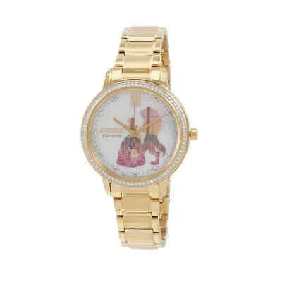 Pre-owned Citizen Belle And Beast Crystal Ladies Watch Set Fe7048-51d