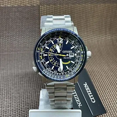 Pre-owned Citizen Bj7006-56l Promaster Eco-drive Blue Angels Flight Analog Men's Watch