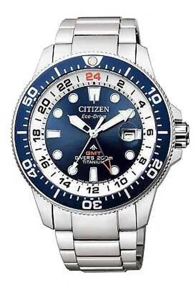 Pre-owned Citizen Bj7111-86l Promaster Eco-drive Marine Series Gmt Diver Watch In Box