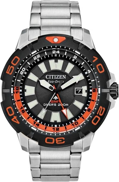 Pre-owned Citizen Bj7129-56e Mens Promaster Gmt Eco-drive Watch