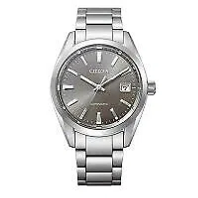 Pre-owned Citizen Black Analog Mechanical Auto Stainless Men Nb1050-59h With Box
