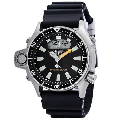 Pre-owned Citizen Black Mens Analogue-digital Watch Promaster Aqualand Jp2000-08e