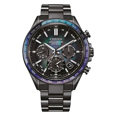 Pre-owned Citizen Black Mens Chronograph Watch Attesa Limited Edition Cc4057-60e