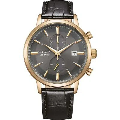 Pre-owned Citizen Black Mens Chronograph Watch Ca7067-11h
