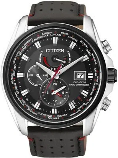 Pre-owned Citizen Black Mens Multi Dial Watch At9036-08e