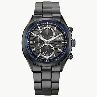 Citizen Black Stainless Steel Sport Watch In Gray