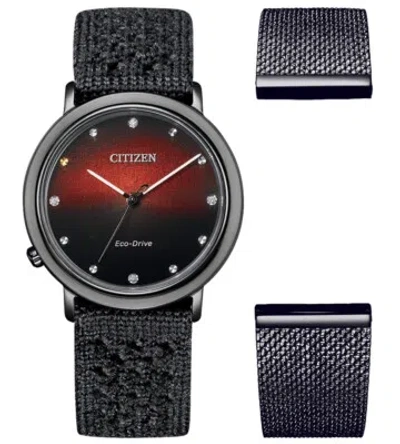 Pre-owned Citizen Black Womens Analogue Watch Ambiluna 10th Anniversary Limited Edition