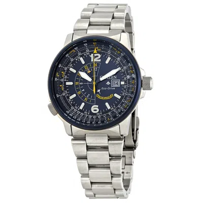Citizen Blue Angels Promaster Nighthawk Eco-drive Blue Dial Men's Watch Bj7006-56l In Blue / Navy / Yellow