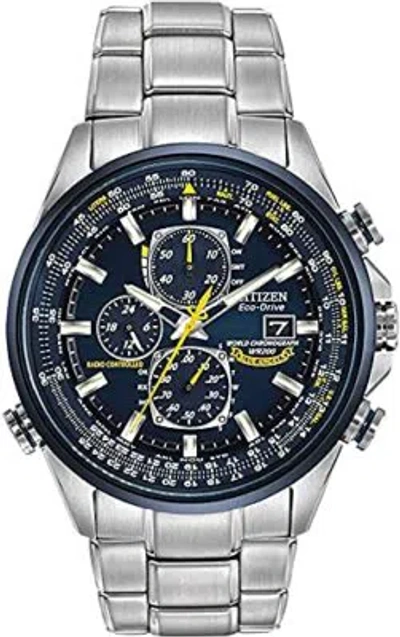 Pre-owned Citizen Blue Angels World Chronograph A-t At8020-54l