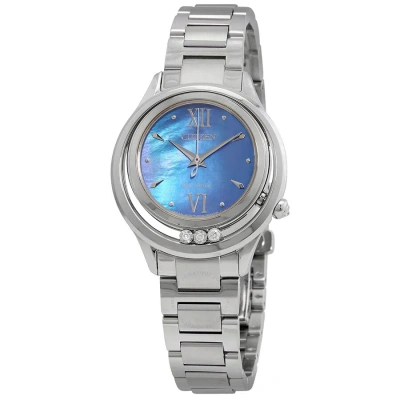 Citizen Blue Dial Ladies Watch Em0510-88n In Metallic