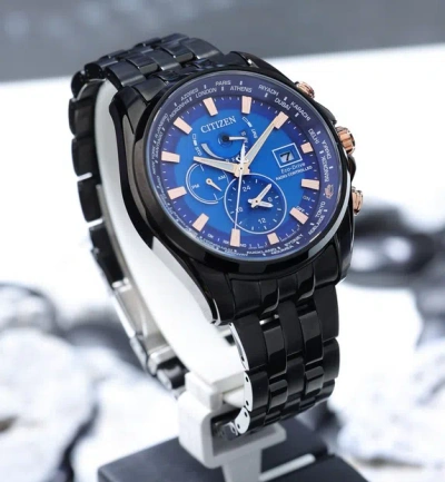 Pre-owned Citizen Blue Dial Sapphire Crystal Radio Controlled At9126-82l Men's Watch