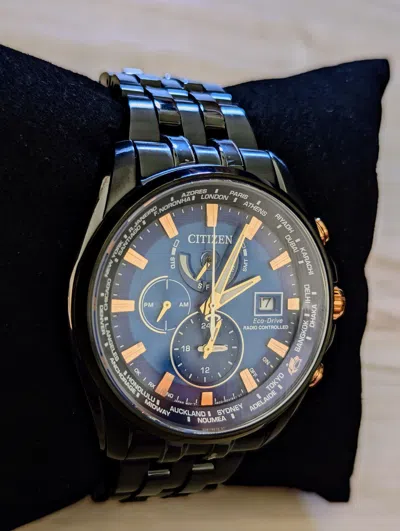 Pre-owned Citizen Blue Dial Sapphire Crystal Radio Controlled Men's Watch At9126-82l
