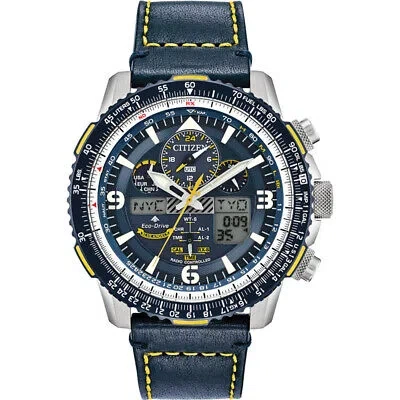 Pre-owned Citizen Blue Mens Analogue-digital Watch Promaster Skyhawk A-t Jy8078-01l