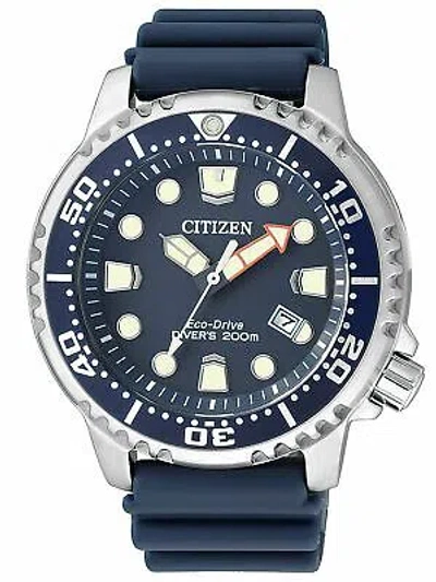 Pre-owned Citizen Blue Mens Analogue Watch Promaster Marine Diver Bn0151-17l