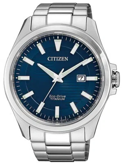 Pre-owned Citizen Bm7470-84l Eco-drive Titanium Mens Watch 43mm 10atm