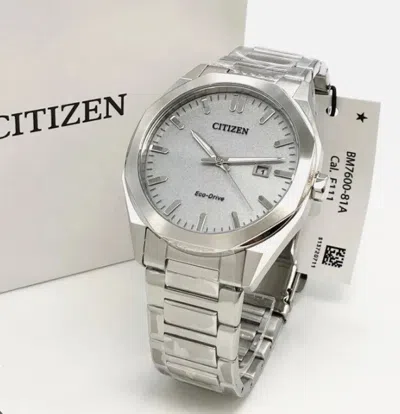 Pre-owned Citizen Bm7600-81a Eco-drive Silver Analog Stainless Steel Men's Casual Watch