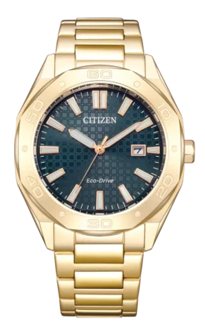 Pre-owned Citizen Bm7633-81x Eco-drive Gold Stainless Steel Black Dial Men's Watch Usus