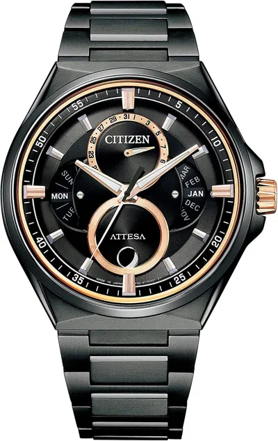 Pre-owned Citizen Brand-new  Attesa Triple Calendar Bu0065-64e Titanium Solar Men's Watch