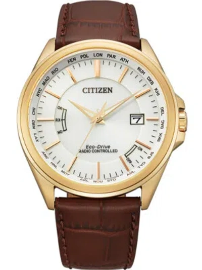 Pre-owned Citizen Brown Mens Analogue Watch Cb0253-19a