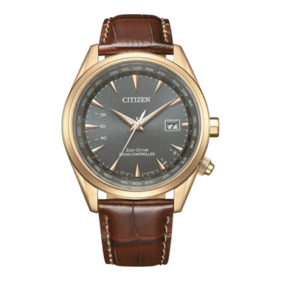 Pre-owned Citizen Brown Mens Analogue Watch Cb0273-11h