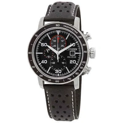 Pre-owned Citizen Brycen Chronograph Black Dial Men's Watch Ca0649-14e