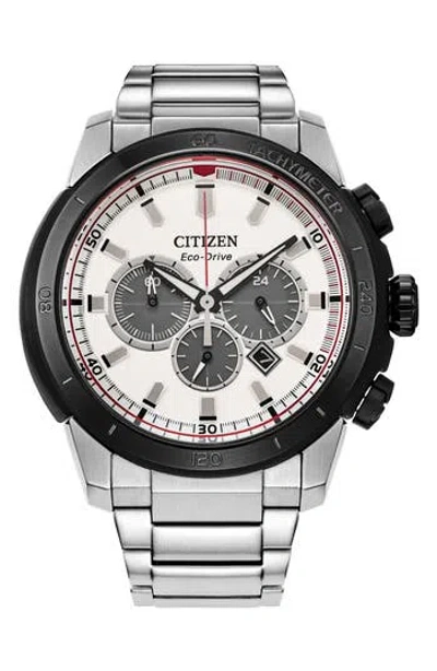 Citizen Brycen Chronograph Bracelet Watch, 48mm In Metallic