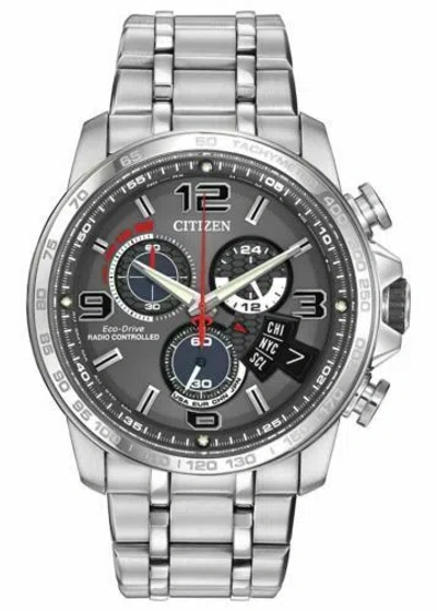 Pre-owned Citizen By0100-51h Radio Control World Time Chrono Time A-t Men's Watch $695