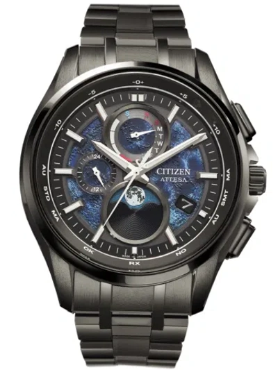 Pre-owned Citizen By1008-67l Mens Watch Eco-drive Moonphase Titanium Radio