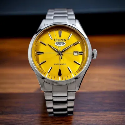 Pre-owned Citizen C7 Nh8391-51z Yellow Dial Analog Automatic Mechanical Men's Casual Watch