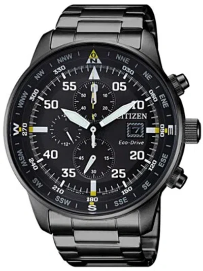 Pre-owned Citizen Ca0695-84e Eco-drive Chronograph 44mm 10 Atm