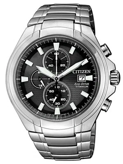 Pre-owned Citizen Ca0700-86e Eco-drive Super-titanium Chronograph