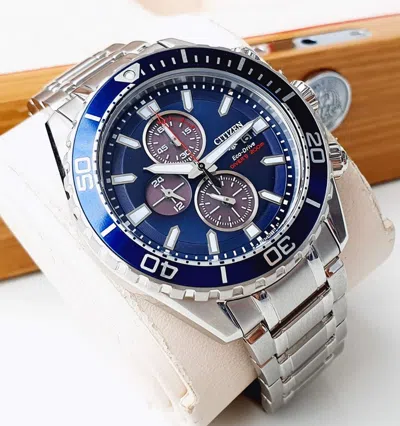 Pre-owned Citizen Ca0710-58l Promaster Diver Blue Dial Men's Watch